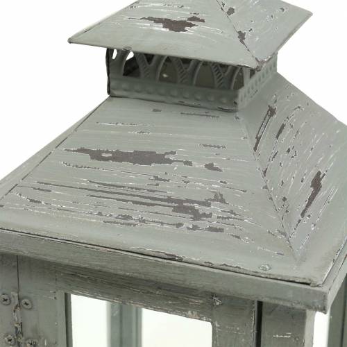 Floristik24 Lanterna de madeira cinza H32cm Lanterna de mesa para decoração