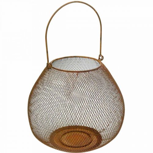 Floristik24 Lanterna de metal com grade de grade decoração de mesa Ø26cm H20cm
