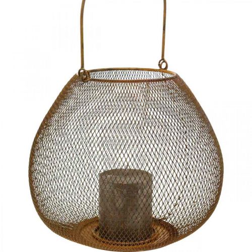 Floristik24 Lanterna de metal com grade de grade decoração de mesa Ø26cm H20cm
