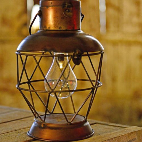 Floristik24 Lanterna solar, lâmpada LED suspensa aparência industrial Ø16cm Alt.32cm