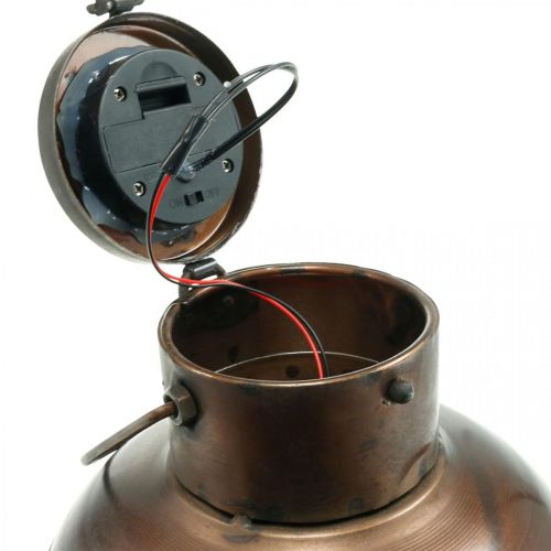 Floristik24 Lanterna solar, lâmpada LED suspensa aparência industrial Ø16cm Alt.32cm