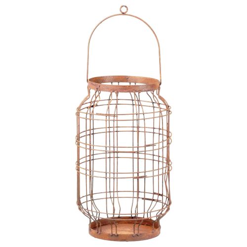 Lanterna de jardim com cabo pátina de metal vintage Ø19,5cm