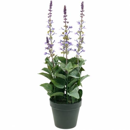 Planta decorativa de lavanda, vaso de lavanda mediterrâneo, flor artificial roxa