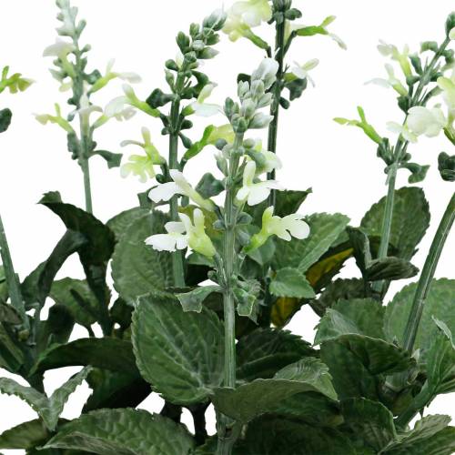 Floristik24 Vaso de Lavanda Artificial Decorativo Flor de Seda Lavanda em Branco