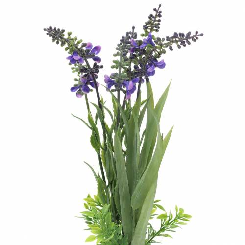 Floristik24 Bando de lavanda artificial com gramíneas 32cm