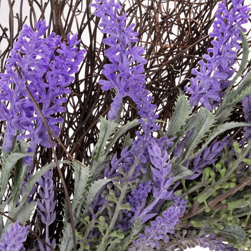 Itens Guirlanda de lavanda para a primavera, decoração de porta, item decorativo para a entrada, 60 cm