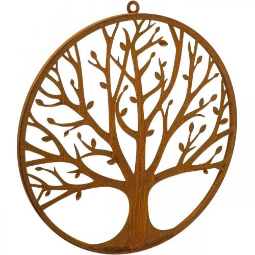 Itens Decoração de parede árvore da vida anel de decoração de pátina anel de metal Ø38cm