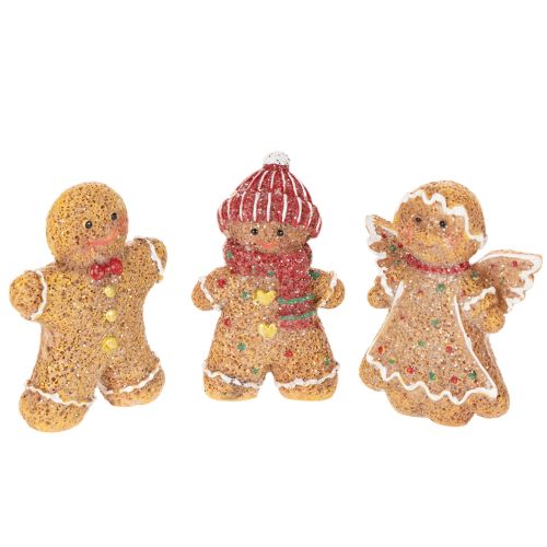 Boneco de gengibre artificial decorativo, 8 cm, 3 peças comprar | Floristik24.pt