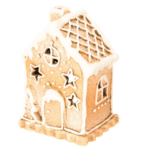 Suporte para vela em formato de casinha de gengibre, para decoração e para uso em pé, 13 cm | Floristik24.pt