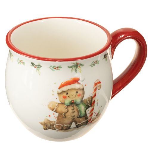 Floristik24 Caneca de cerâmica de gengibre em formato de boneco de gengibre para Natal H9,5cm
