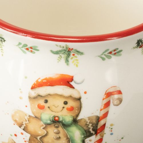 Itens Caneca de cerâmica de gengibre em formato de boneco de gengibre para Natal H9,5cm