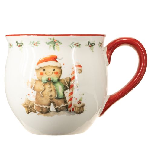 Itens Caneca de cerâmica de gengibre em formato de boneco de gengibre para Natal H9,5cm