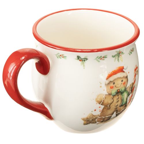 Itens Caneca de cerâmica de gengibre em formato de boneco de gengibre para Natal H9,5cm