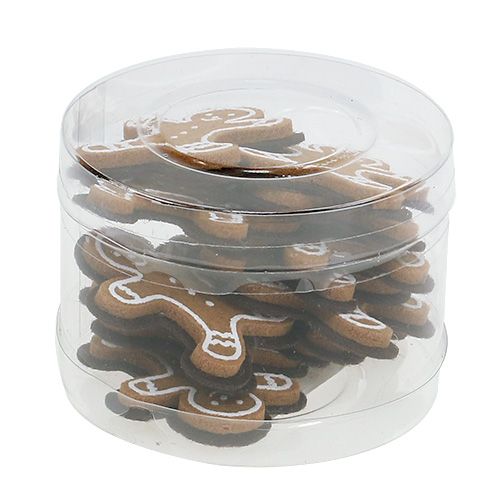 Floristik24 Bonecos de gengibre feitos de feltro para colar 4 cm 12 unidades
