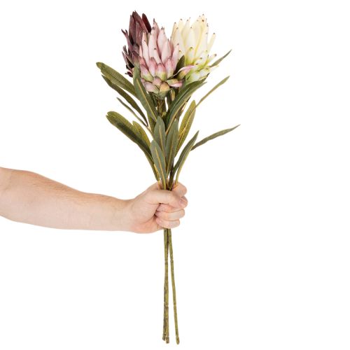 Itens Flor artificial Protea Leucadendron 100cm 3 peças