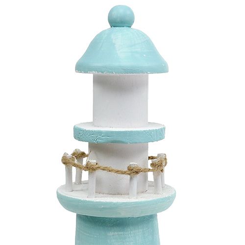 Floristik24 Farol Ø10cm Alt.30cm azul-branco