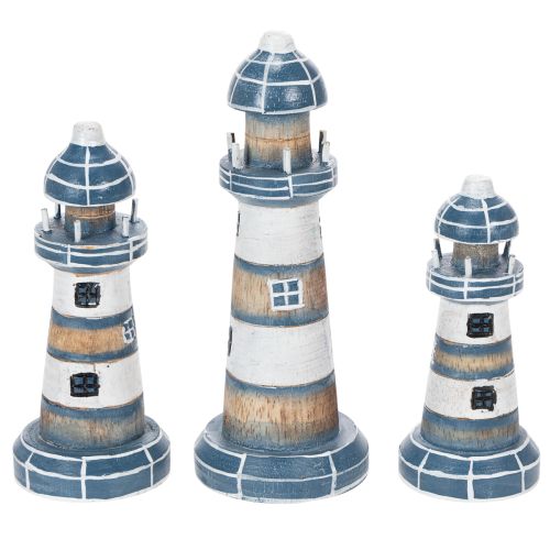 Itens Decoração de farol, estilo marítimo, para sala de estar e terraço, 20cm, conjunto de 3.