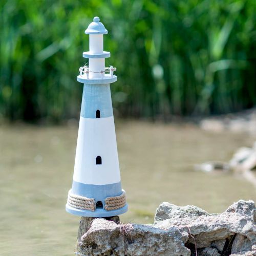 Itens Farol Ø16cm H50,5cm Azul