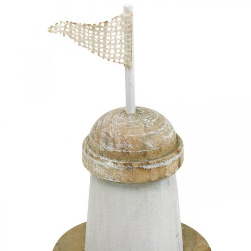 Floristik24 Decoração marítima, farol de madeira, decoração marítima, farol decorativo azul Alt.31cm
