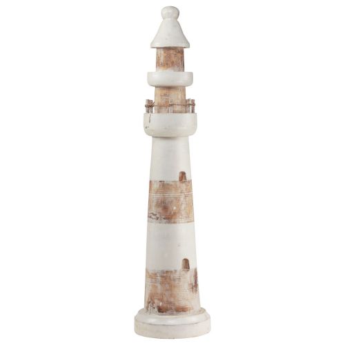 Itens Decoração de farol decoração marítima madeira natural branco 58cm