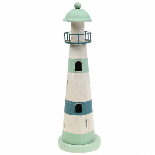 Floristik24 Farol turquesa, branco Ø10,5cm Alt.35cm