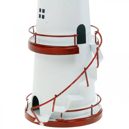Floristik24 Farol vermelho marítimo decoração metal verão decoração
