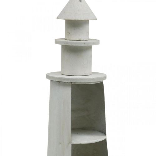 Itens Farol Shabby Chic Creme Marítimo Decoração Ø13cm A41,5cm