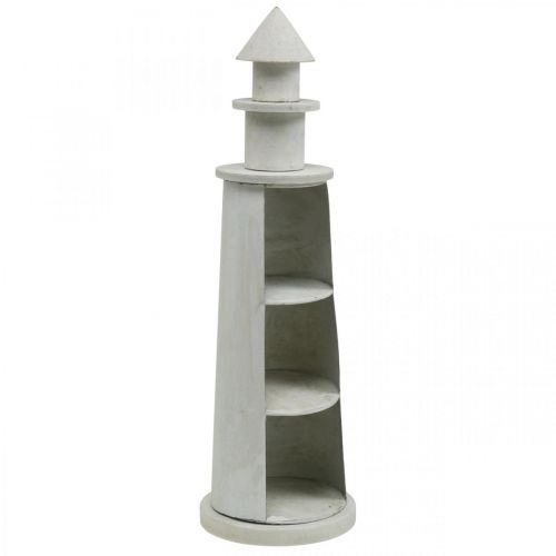 Itens Farol Shabby Chic Creme Marítimo Decoração Ø13cm A41,5cm