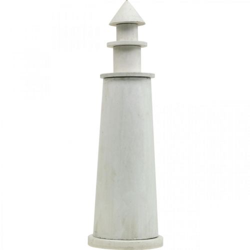 Itens Farol Shabby Chic Creme Marítimo Decoração Ø13cm A41,5cm