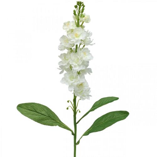 Levkoje Flor artificial branca Flor de caule artificial 78cm