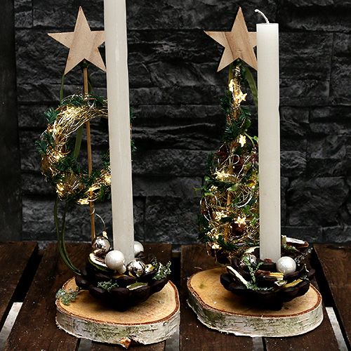 Itens Fio de luz LED estrelas cadeia de luz LED 20pcs 2,3m branco quente 6pcs