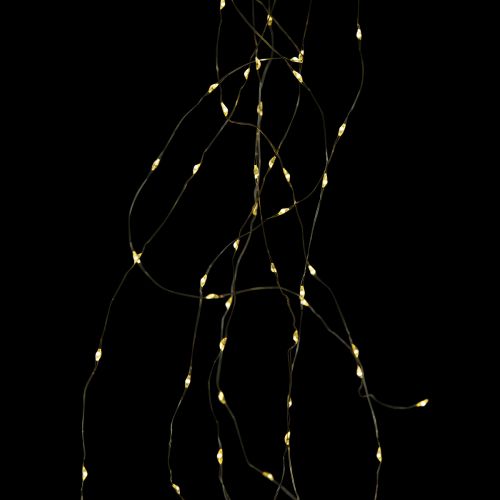 Floristik24 Bateria temporizador de trilha leve Twinkle 140cm 160 Micro LED