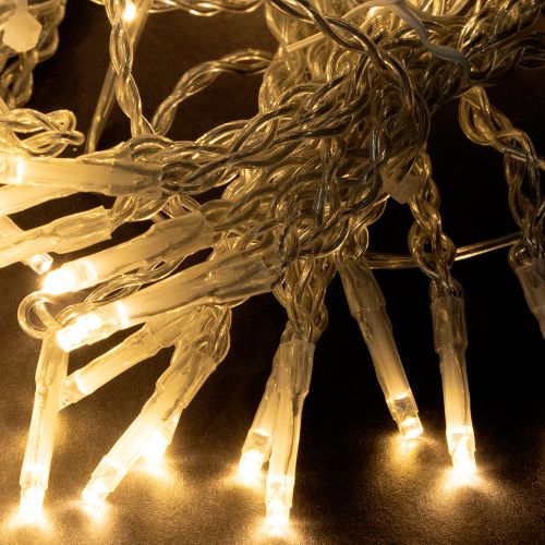 Itens Cortina de luz 120 LED corrente de luz branco quente 100×180cm