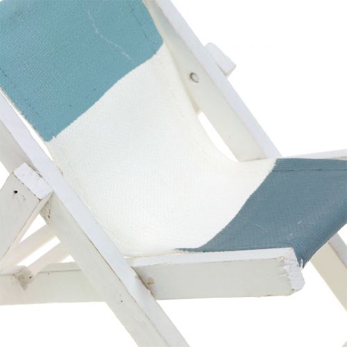 Itens Cadeira de praia decorativa branco-azul-cinza Alt.10cm