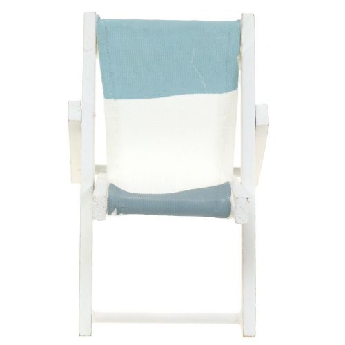 Floristik24 Cadeira de praia decorativa branco-azul-cinza Alt.10cm