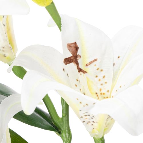 Itens Flor de lírio artificial, réplica realista, decoração durável para ambientes, 66 cm, 2 peças
