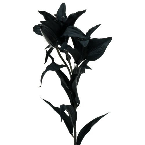 Flor artificial lírio negra 84 cm