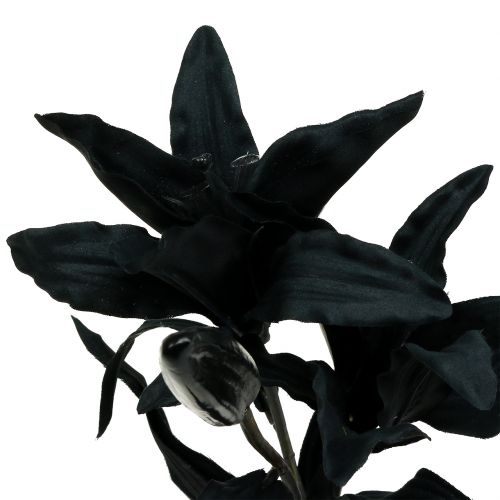 Itens Flor artificial lírio negra 84 cm