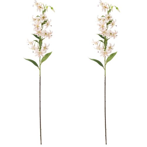Itens Lírio artificial em formato de haste, para decoração elegante e de baixa manutenção, 82 cm, 2 peças.