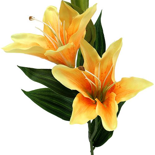 Floristik24 Laranja de lírio artificial L66cm 1p