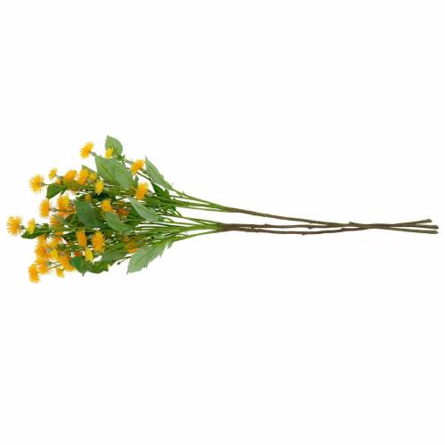 Floristik24 Flores de seda artificiais de dente de leão selvagem Flores artificiais do prado 3 unidades