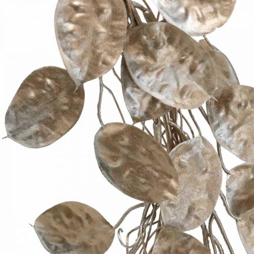 Floristik24 Grinalda decorativa folha de prata grinalda artificial de folhas champanhe Ø59cm