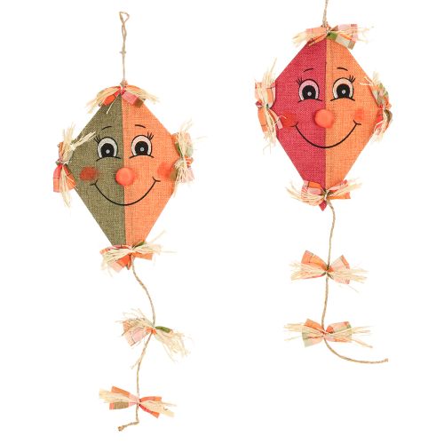 Floristik24 Dragão decorativo engraçado para pendurar laranja 18×26cm 2 peças