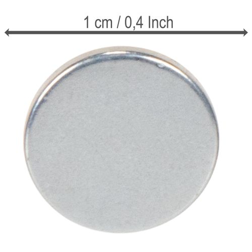 Disco magnético redondo para castiçais e bandejas de metal, 1 cm, pacote com 20 unidades. | Floristik24.pt