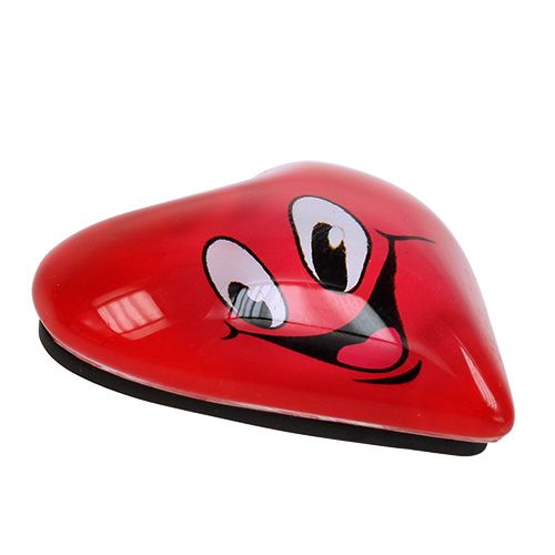 Floristik24 Ímã coração emoticon vermelho 4cm 6pcs