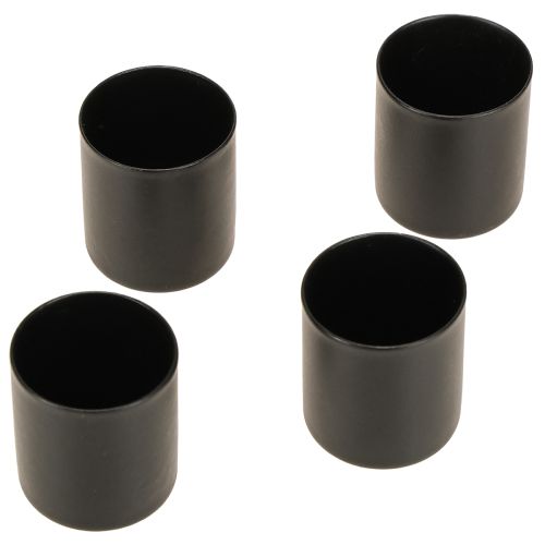 Itens Porta-velas magnético, metal preto, H3cm, 4 peças