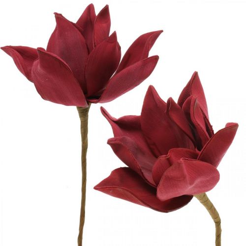 Magnólia artificial flor artificial espuma flor decoração Ø10cm 6pcs