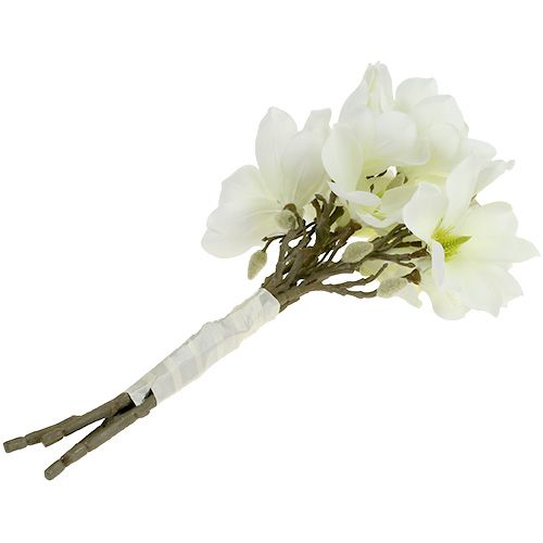 Itens Cacho de magnólia branco 40 cm 5 un.
