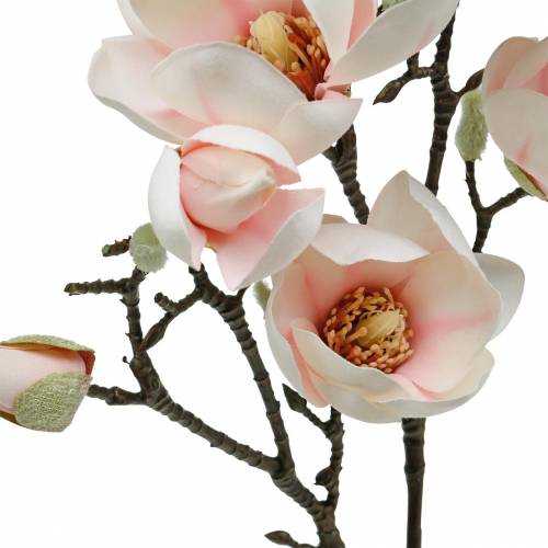 Floristik24 Ramo de Magnólia Rosa Magnólia Artificial Flores de Seda