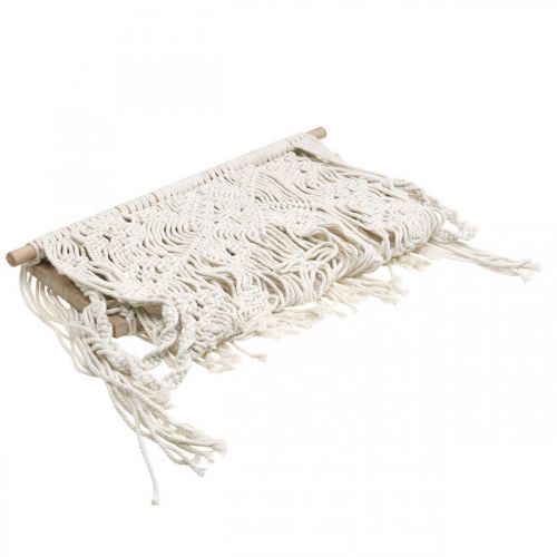 Itens Cesto de flores de macramê decoração suspensa placa de balanço de flores 40x15cm